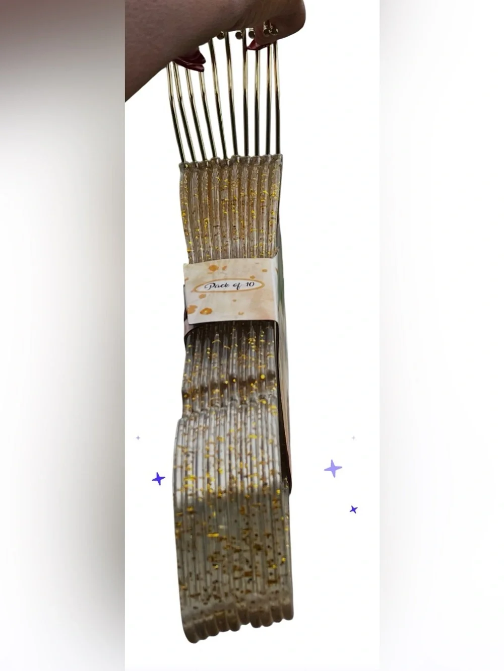 Gold Acrylic Hangers - Pack of 10